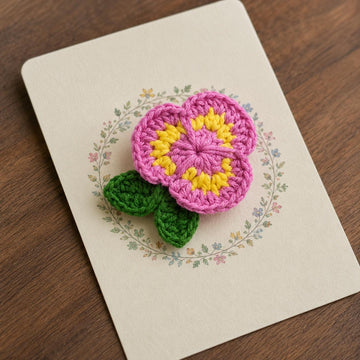 Crochet Flower Hair Clip Pattern – Easy Floral Hair Accessory PDF + Video Tutorial