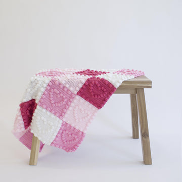Heart Motifs Baby Blanket