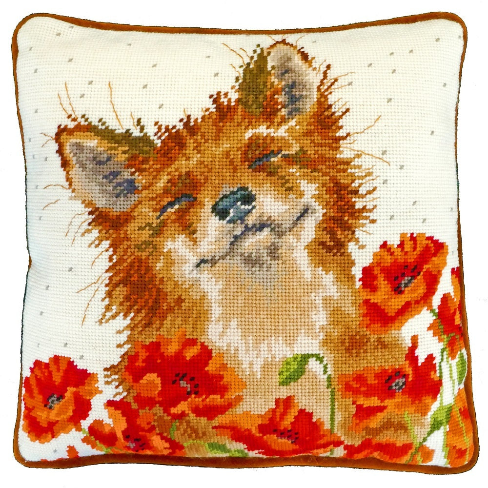 Bothy Threads Poppy Field by Hannah Dale Cross Stitch Kit - 14 x 14 Inches