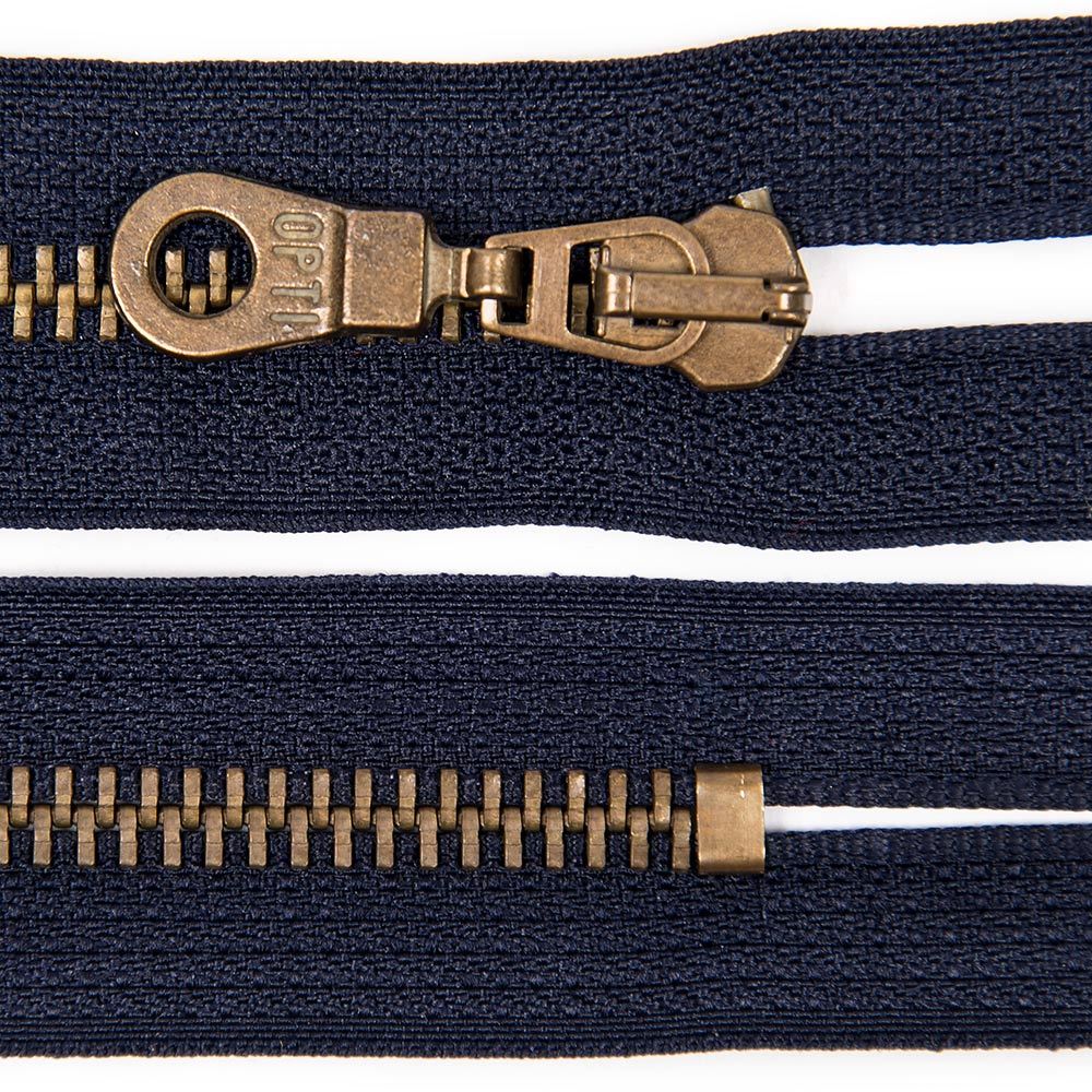 Zip with Mosel Antique Gold 15cm