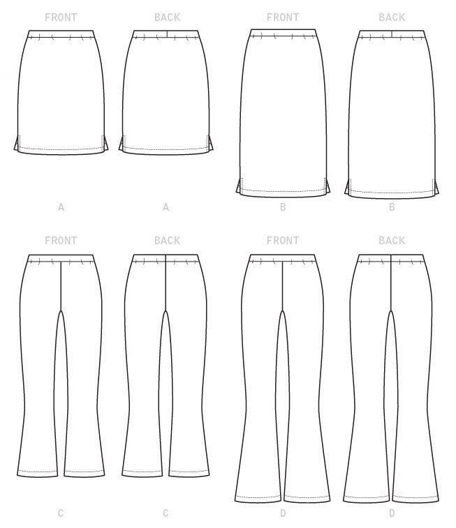McCall's Misses'/Women's Skirts and Pants M7843 - Sewing Pattern