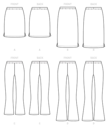 McCall's Misses'/Women's Skirts and Pants M7843 - Sewing Pattern