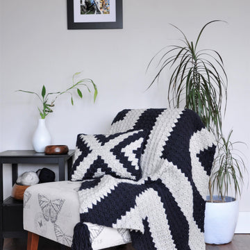 X Marks the Spot C2C Pillow + Lapgan Set