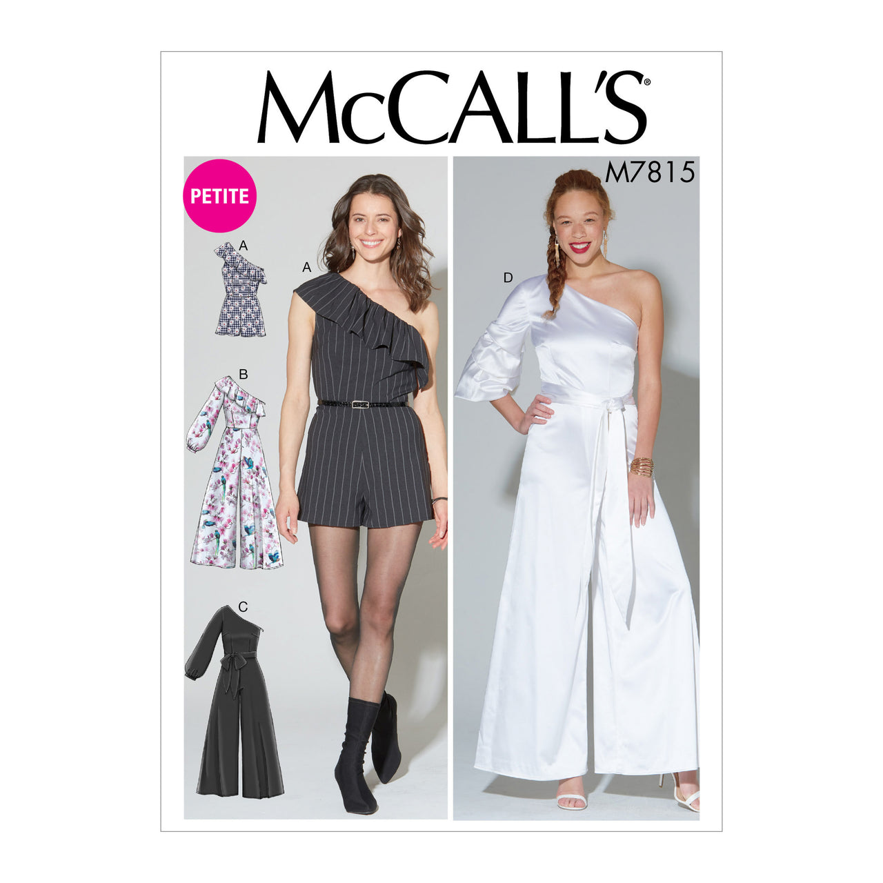 McCall's Misses'/Miss Petite Romper, Jumpsuit and Belt M7815 - Sewing Pattern