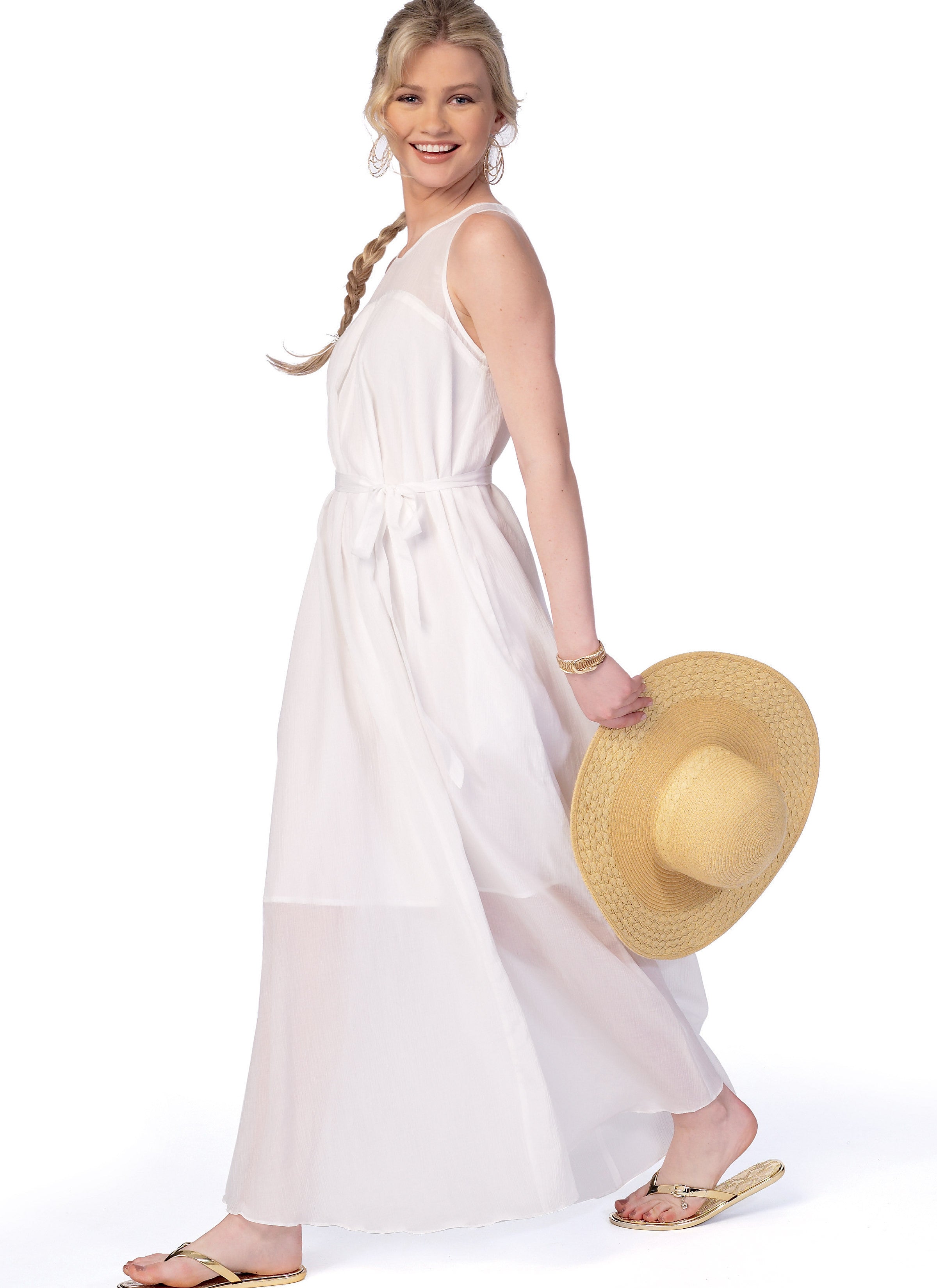McCall's Misses' Dresses and Belt M7404 - Sewing Pattern