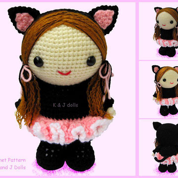 Bella in Ballerina Cat Suit - PDF Amigurumi crochet pattern