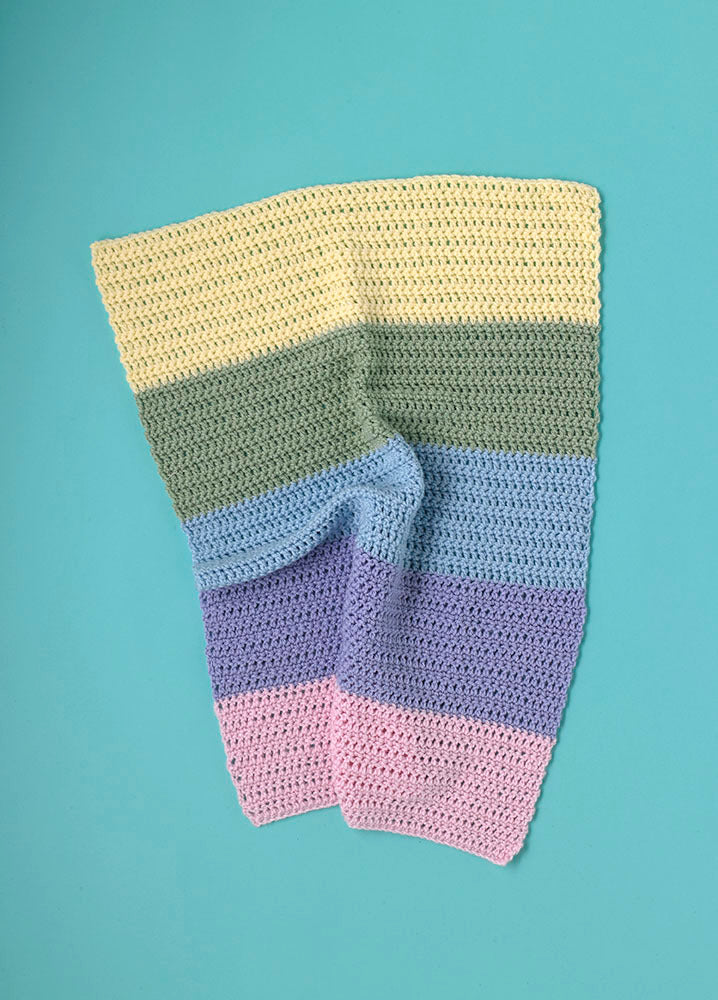 Rainbow Aran Blanket in Paintbox Yarns Simply Aran - Downloadable PDF