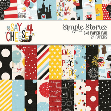Simple Stories Double-Sided Paper Pad 6"X8" 24/Pkg - Say Cheese 4, 8 Designs/3 Each