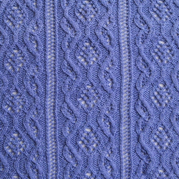 Trim Cable Lace Shawl
