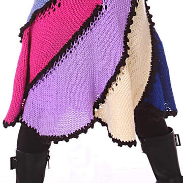 Knit spiral skirt