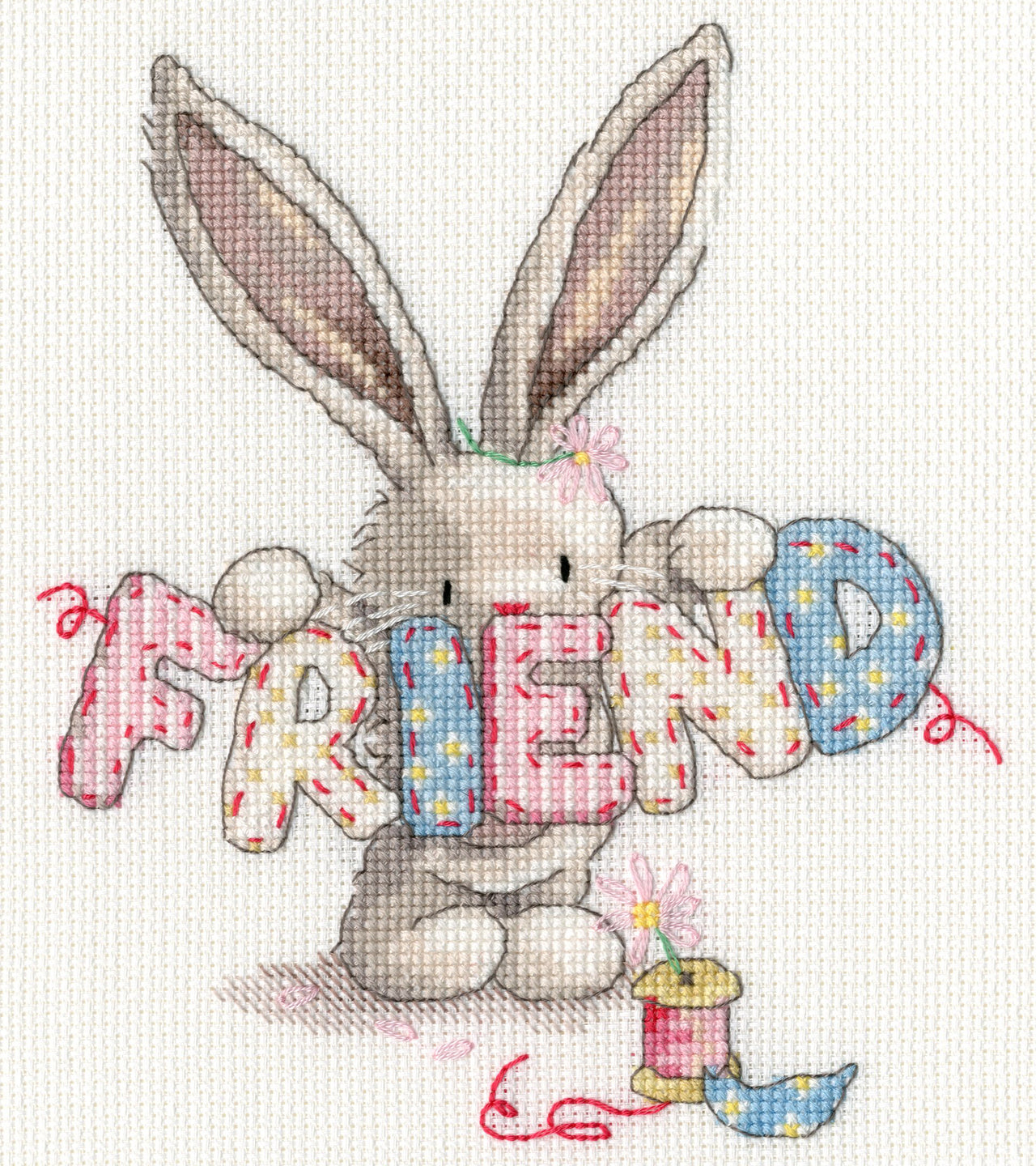 Bothy Threads Bebunni - Friend Cross Stitch Kit - 16cm x 18cm