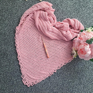 Crochet Blush Rose Shawl Pattern