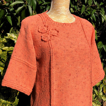 Summer Top with Crochet Flowers