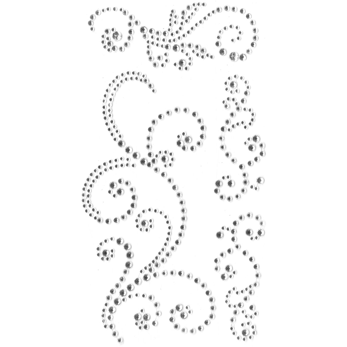 Eyelet Outlet Adhesive Jewel Swirls 468/Pkg - Clear