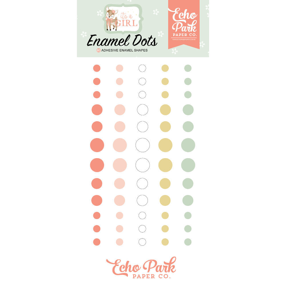 Echo Park Paper It's A Girl Enamel Dots