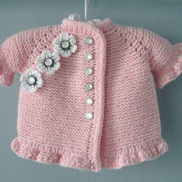 Knitting PATTERN Baby Girl Cardigan Charlotte