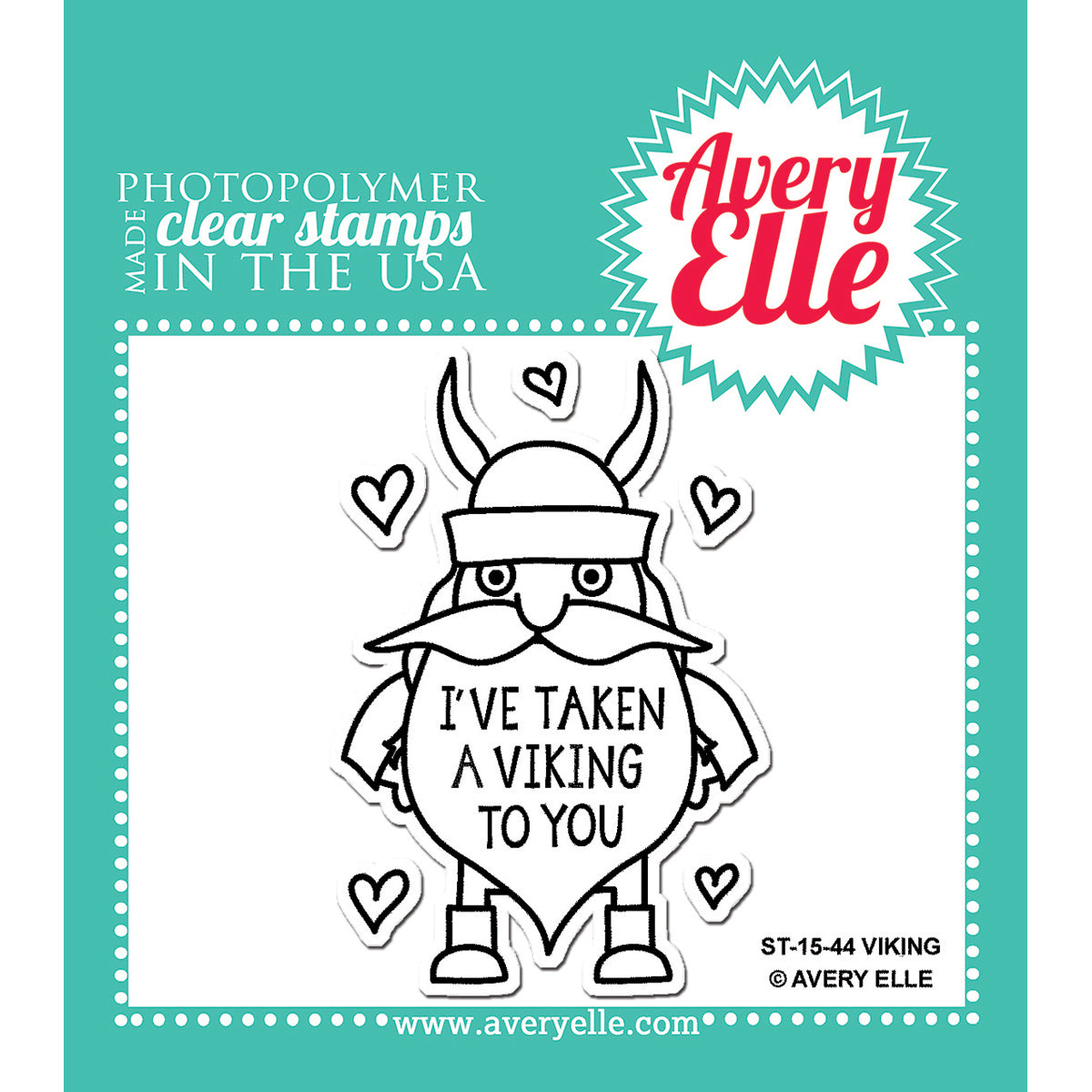 Avery Elle Clear Stamp Set 2"X3" - Viking