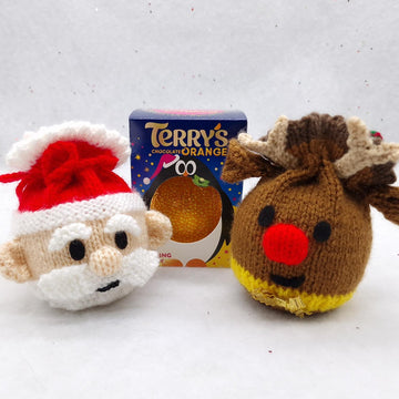 Chocolate Orange Sack Gift Bags - Santa & Reindeer