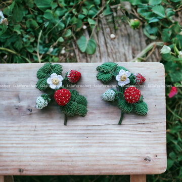 Strawberry twig brooch