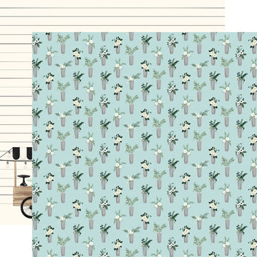 Echo Park Paper Home Again Double-Sided Cardstock 12"X12" 25/Pkg - Vases