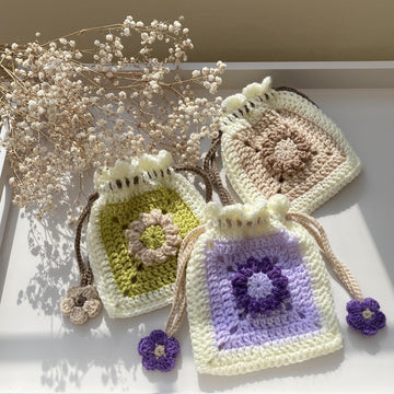 Flower Drawstring Pouch