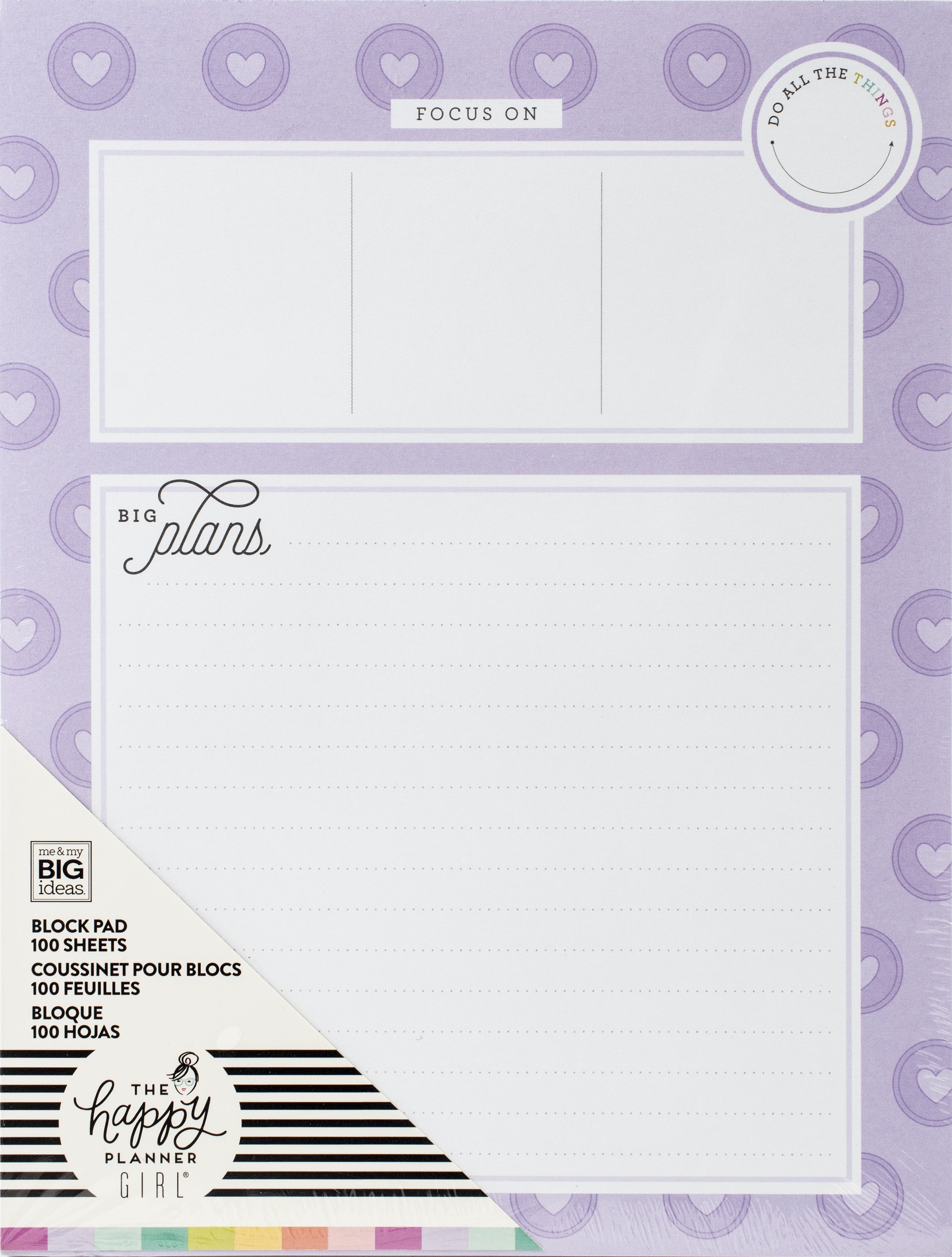 Happy Planner Block Pad 9.25"X7" 100/Pkg - Planner Babe