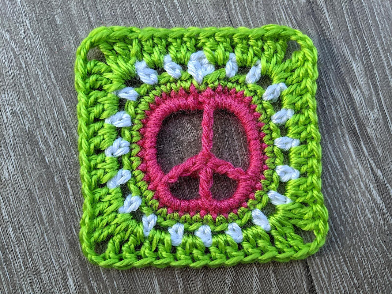Peace Sign Granny Square