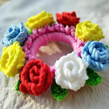 Crochet Flower Scrunchie Pattern | PDF + Video Tutorial | Beginner