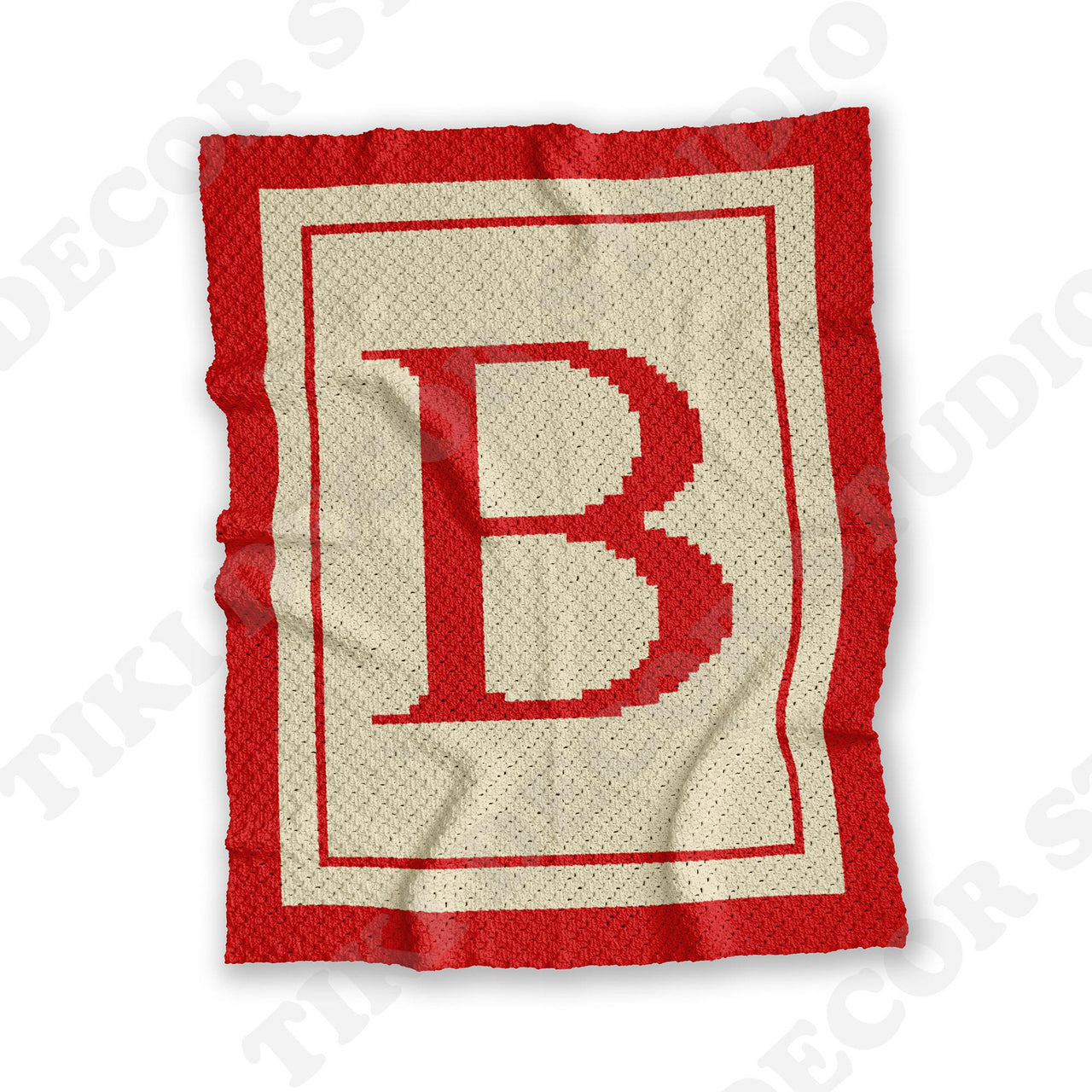 Letter B Blanket | C2C Crochet Pattern | Alphabet Throw