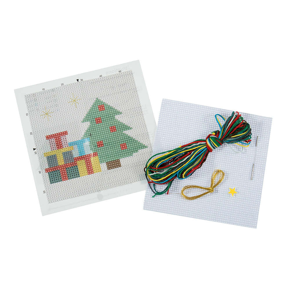 Trimits Counted Cross Stitch Kit: Presents Cross Stitch Kit - 13 x 13cm