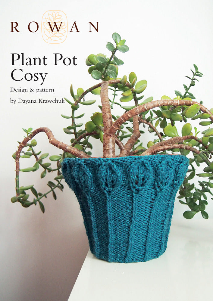 Plant Pot Cosy in Rowan Pure Wool Worsted