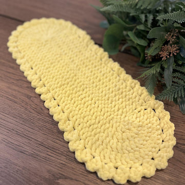 Oval Plush Easter Table Runner