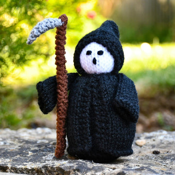 Halloween Grim Reaper Doll Knitting Pattern - Toy Knitting Pattern