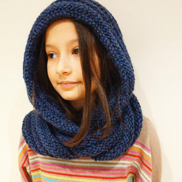 Hooded Ribbed Infinity Scarf