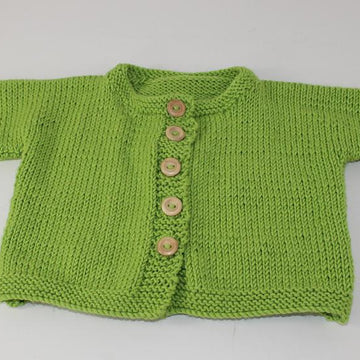 Baby Onepiece Cardigan and Beanie Hat