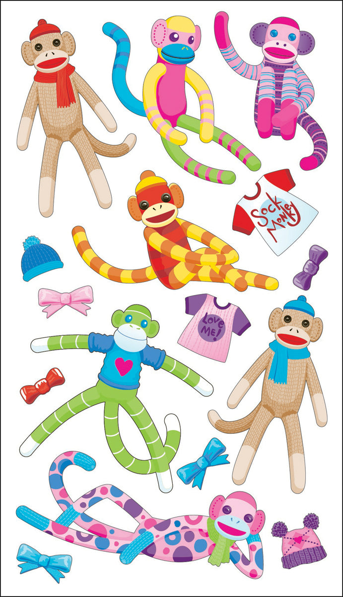Sticko Stickers - Sock Monkeys
