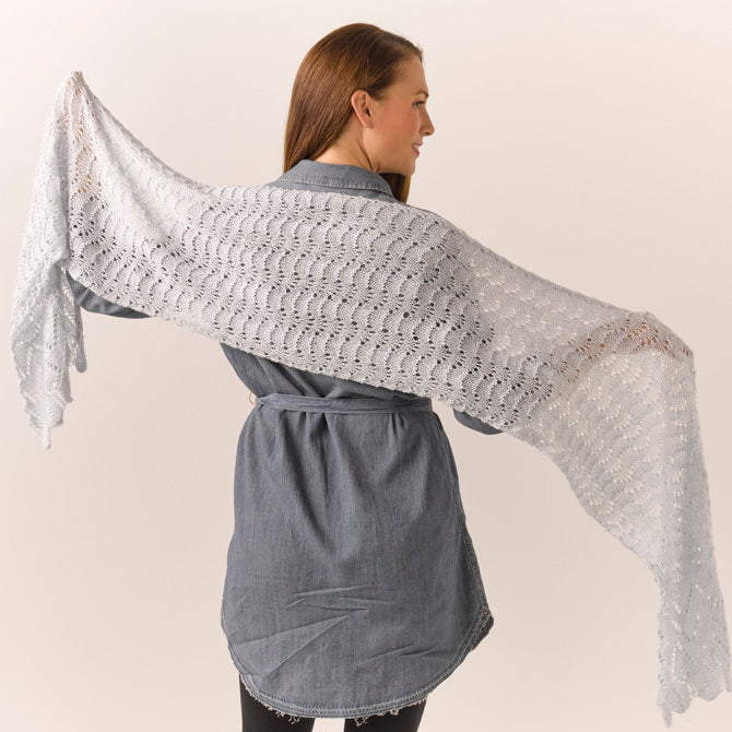 912 Peridot - Wrap Knitting Pattern for Women in Valley Yarns 2/10 Merino Tencel