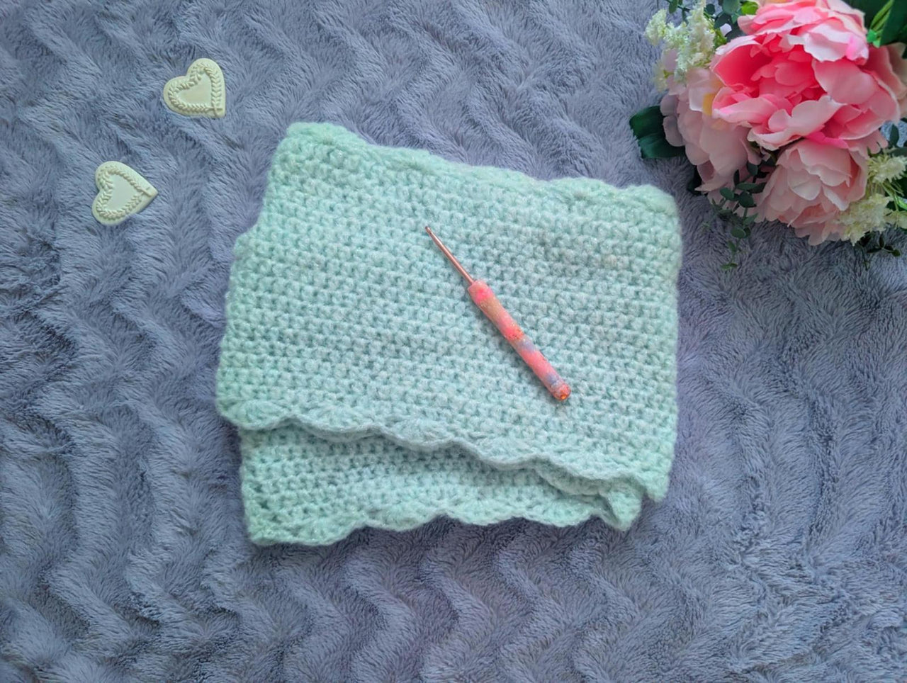 Crochet Winter Grace Infinity Scarf Pattern