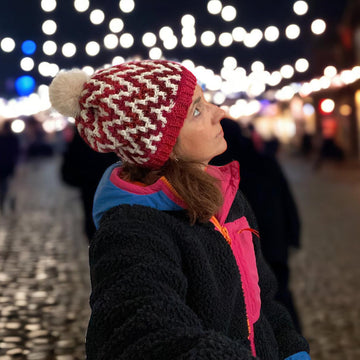 Chunky Mosaic Bobble Hat