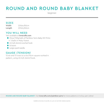Round and Round Baby Blanket - Free Crochet Pattern For Babies in Paintbox Yarns Baby DK Prints by Paintbox Yarns