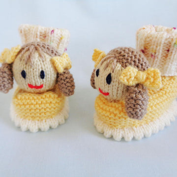 Doll Head Baby Booties