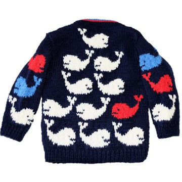 Pod of Whales Baby Sweater and Hat