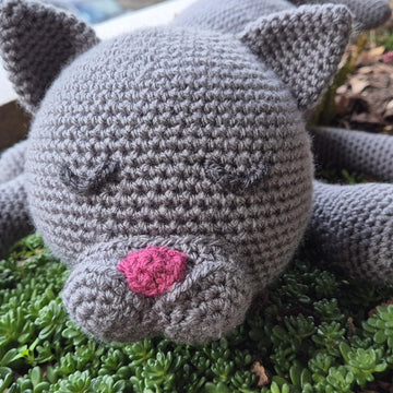 Sleeping Cat Crochet Amigurumi Plush Doll