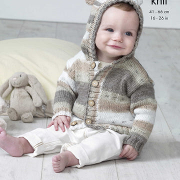 Hooded Jackets in King Cole Cottonsoft Baby Crush DK- 5104pdf - Downloadable PDF