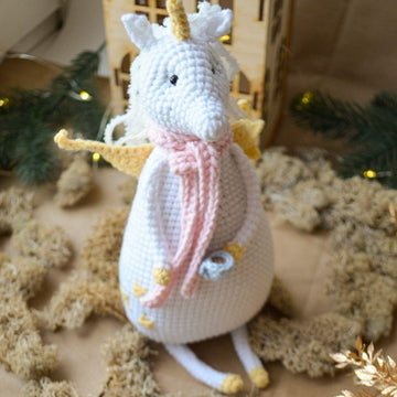 Unicorn with coffee amigurumi