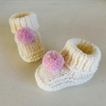 Baby Pompom Booties