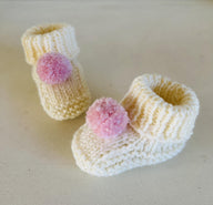 Baby Pompom Booties