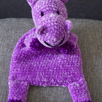 Crochet Pattern Happy Hippo Cuddle Cloth -The Cozy Companion