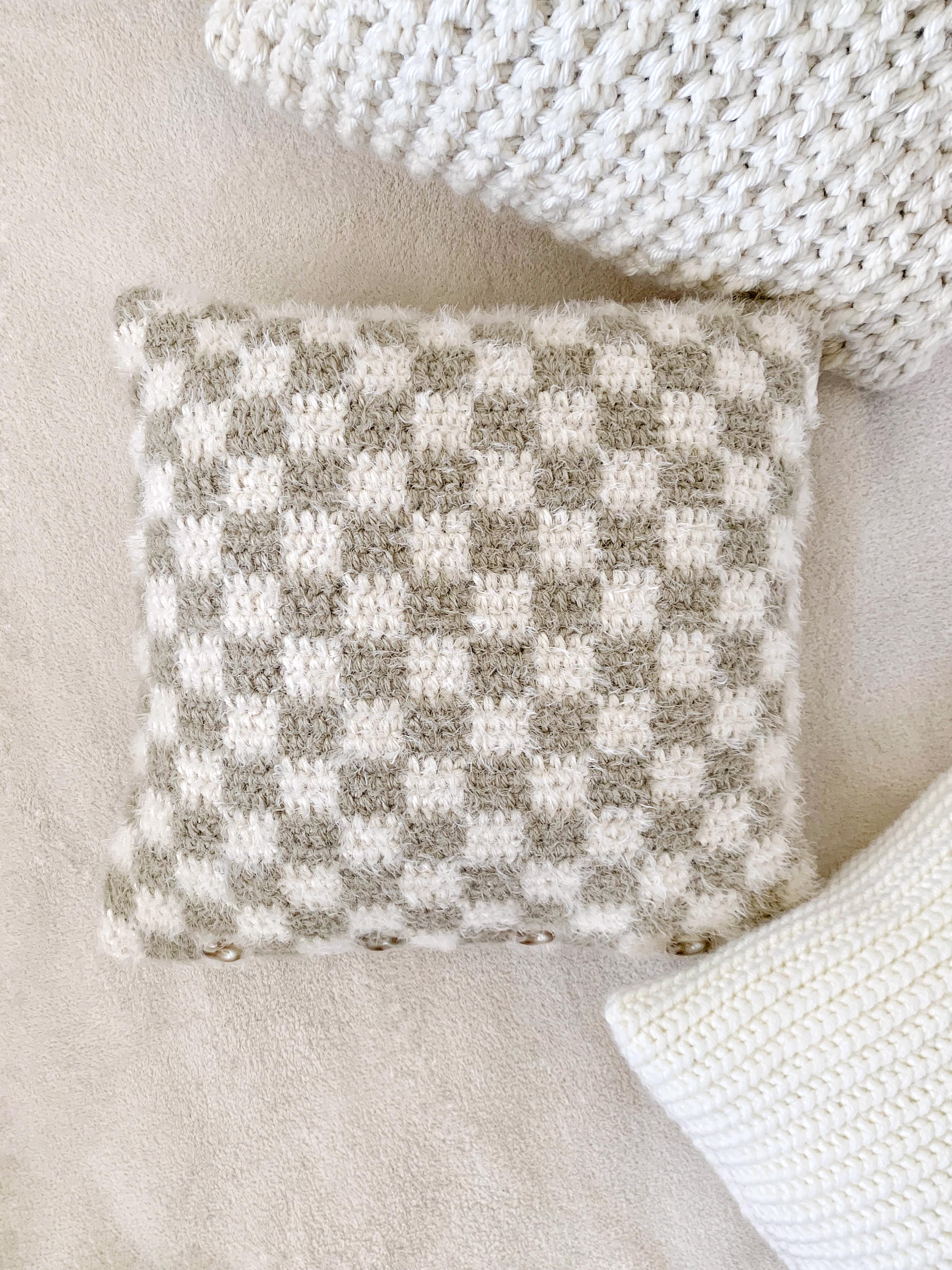 Balanced Checkered Pillow Cover