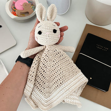 Bunny Baby Lovey Blanket & Rattle Crochet Pattern PDF – Cute Stuffed Toy Tutorial